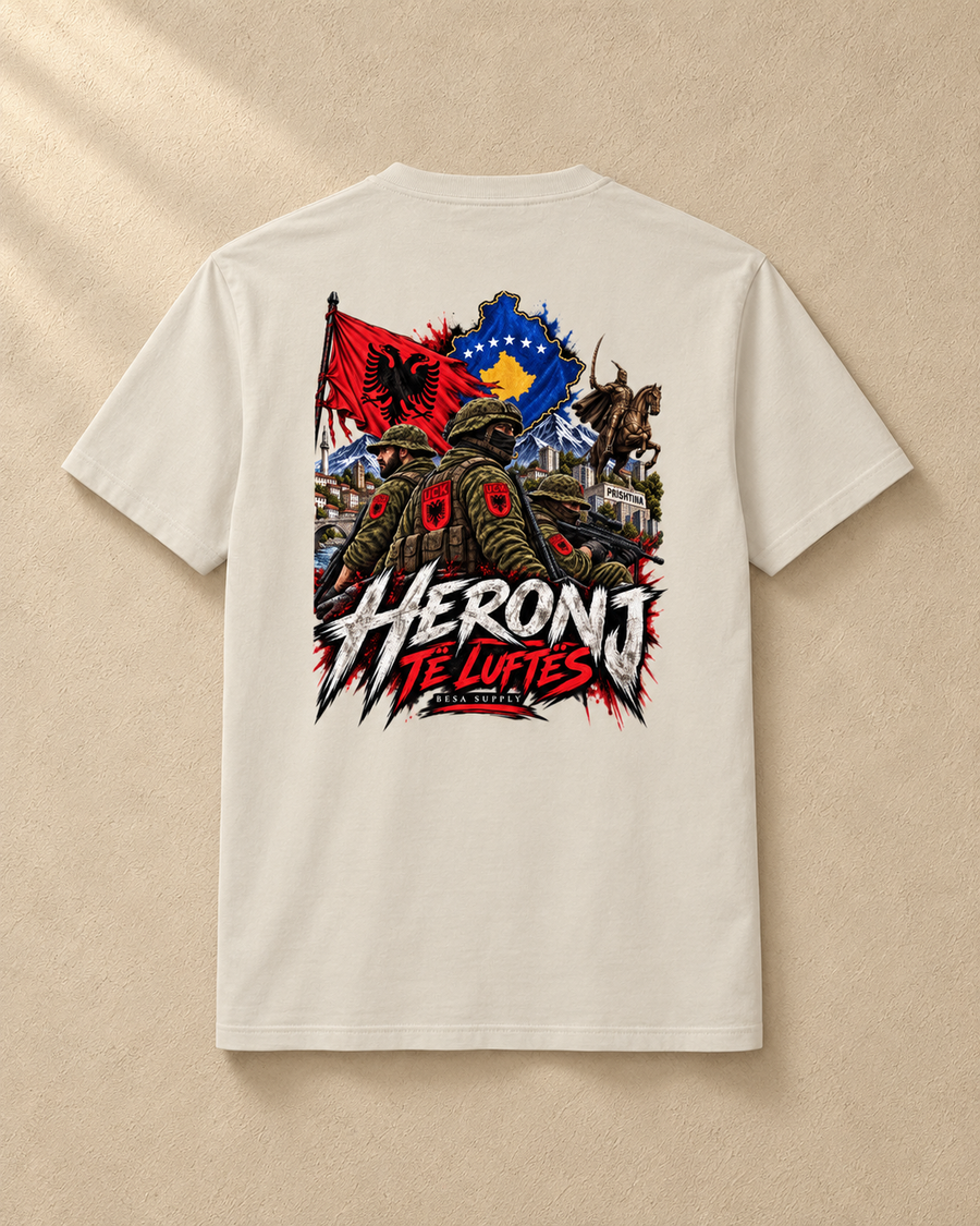 Heronjt Të Luftës – Kosovo Heritage T-Shirt — Off White / XS