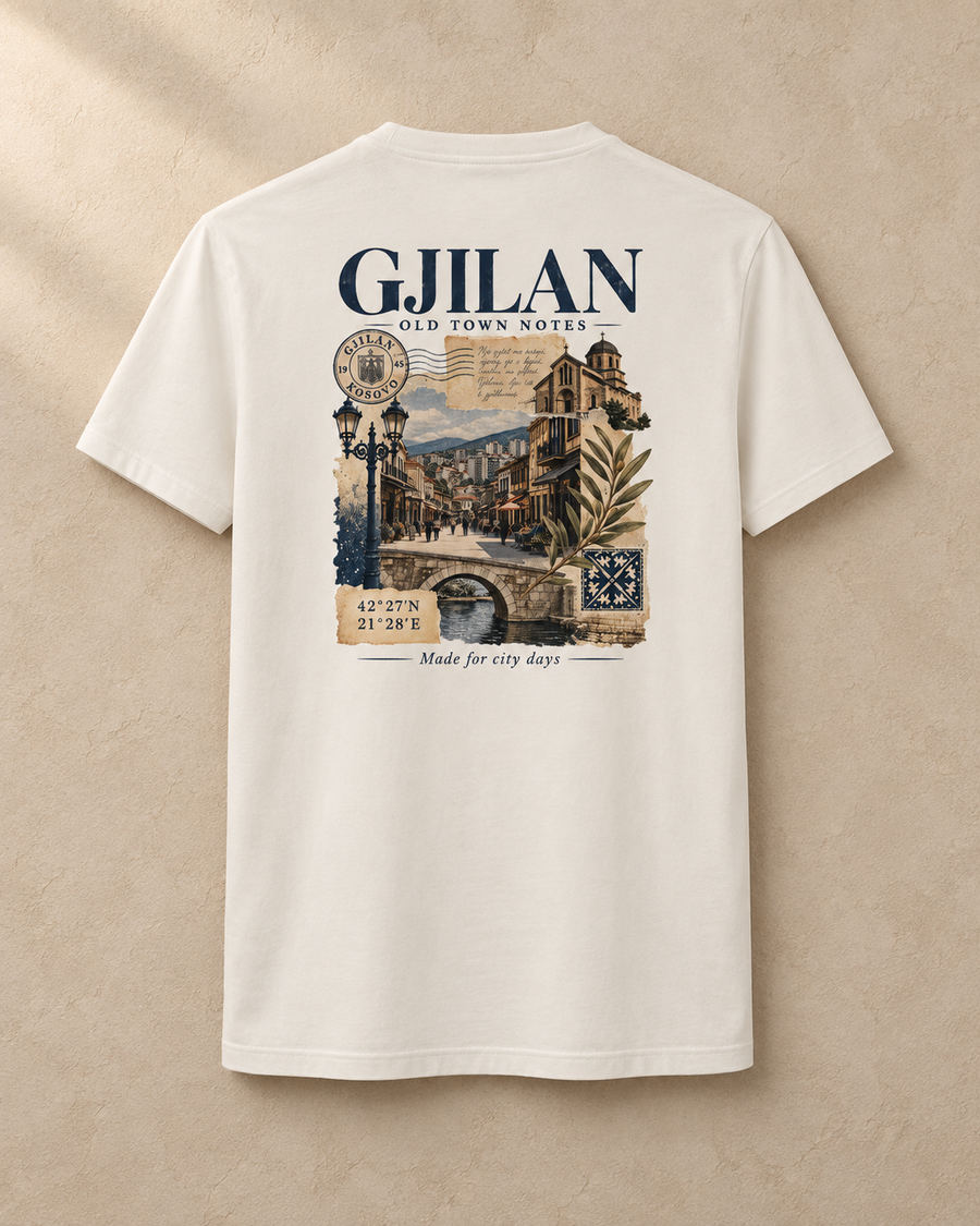 Gjilan Heritage Tee — Off White / XS