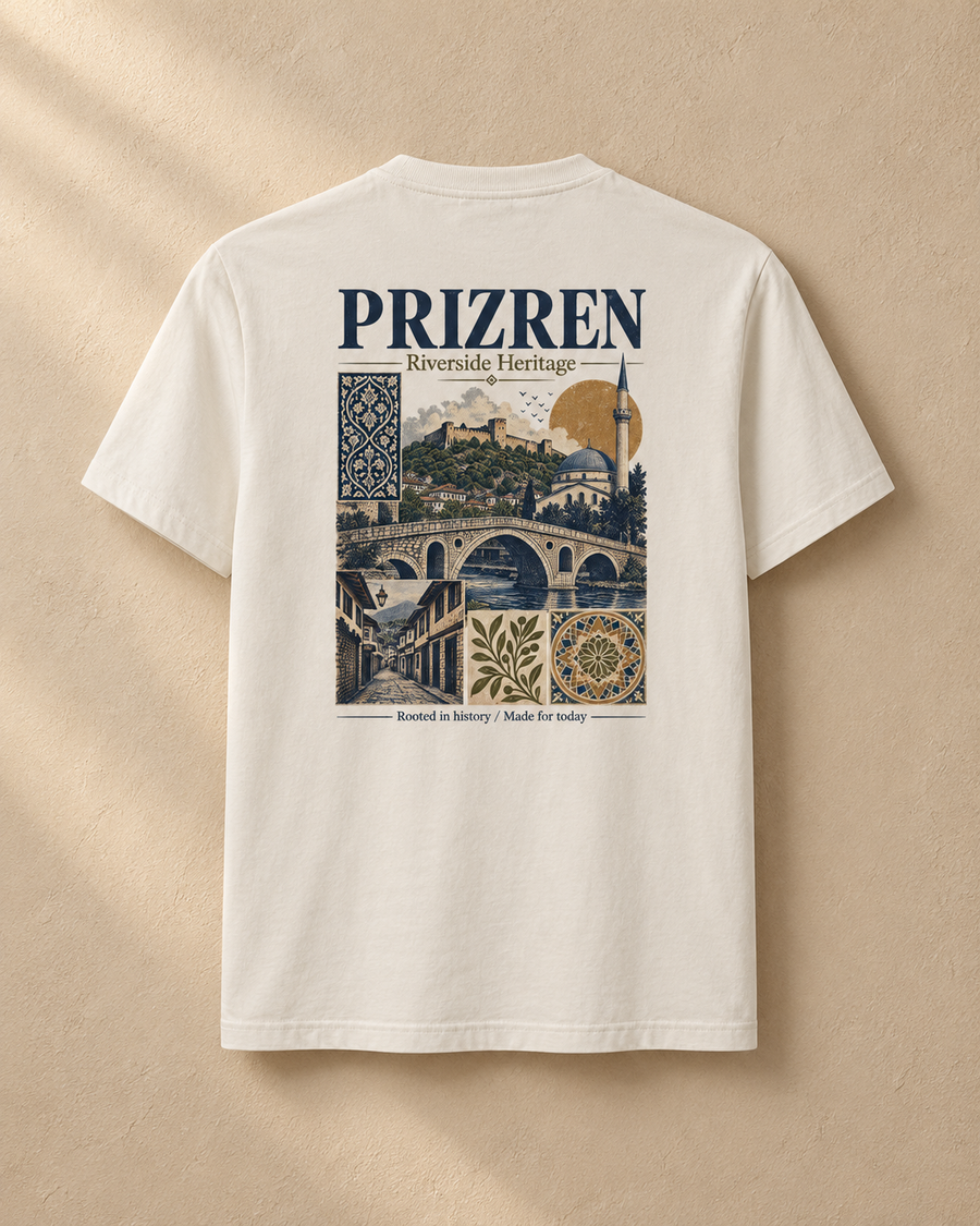 Prizren Riverside Tee — Off White / XS