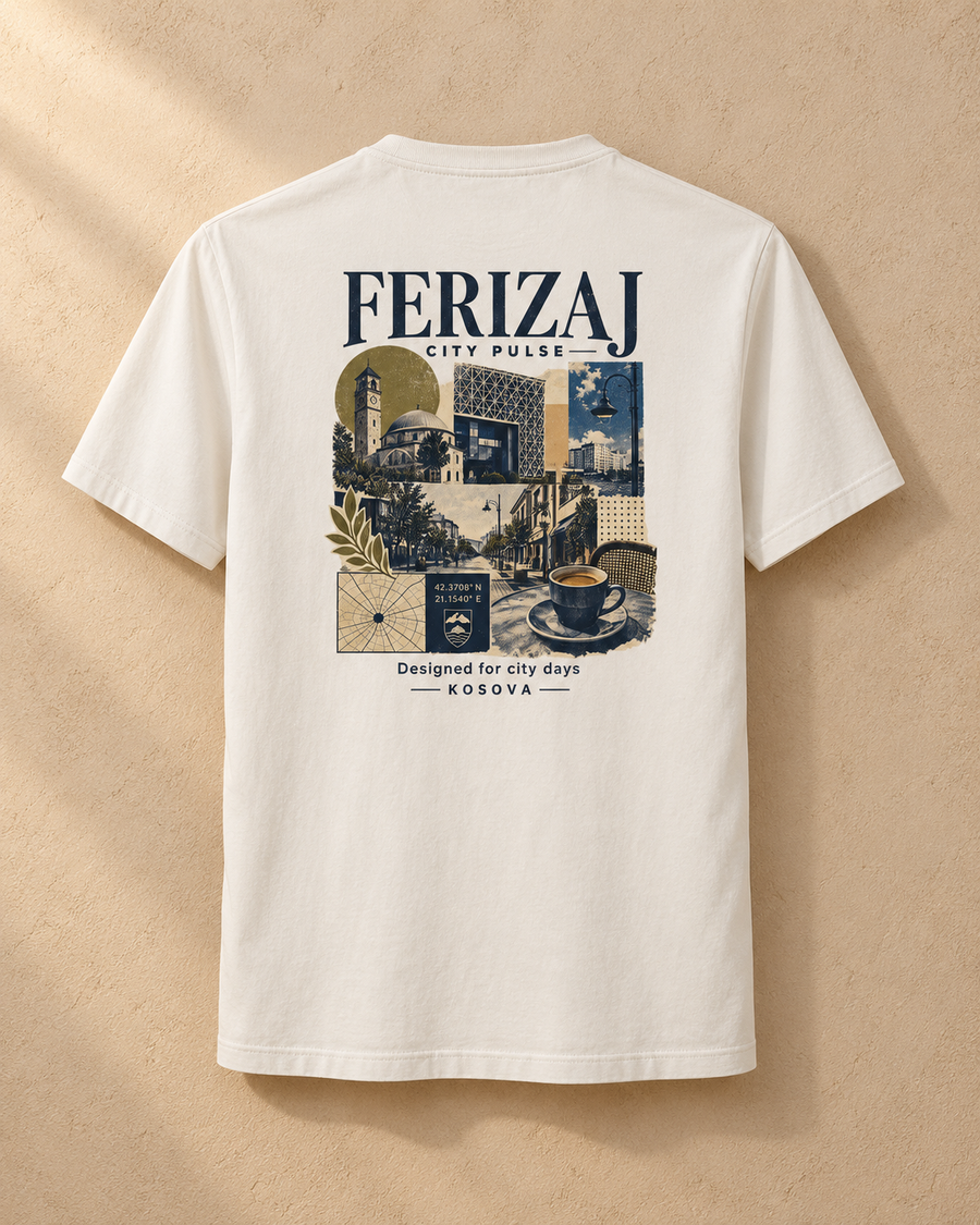 Ferizaj Heritage Tee — Off White / XS
