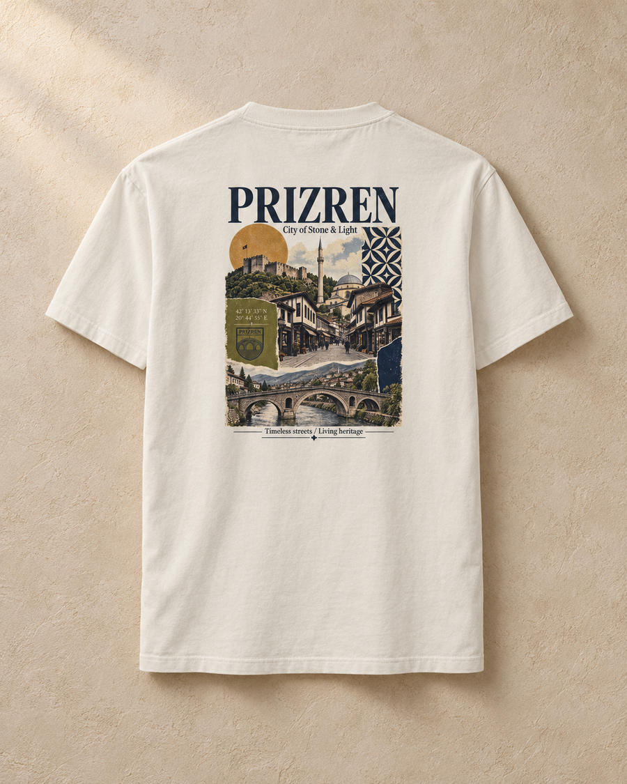 Prizren Old Town Tee — Off White / XS